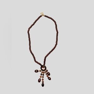 Elegant Brown Beaded Necklace